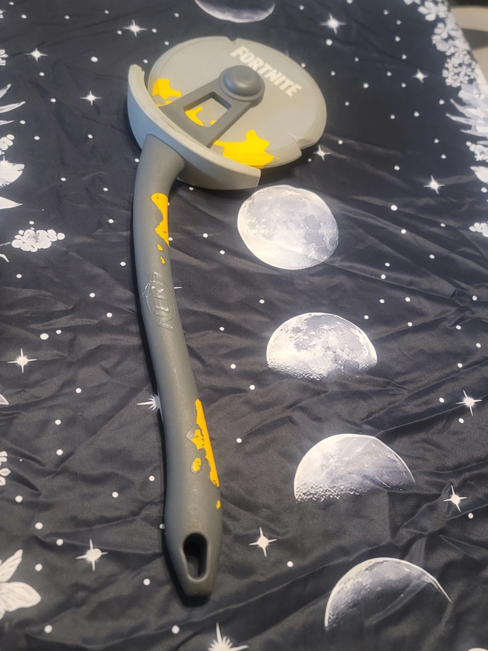 🔥3 For 25 Fortnite Kids Gray and Yellow Nerf Pickaxe Toy
